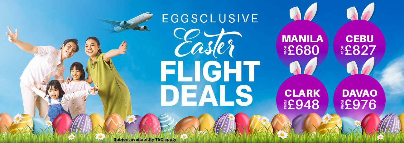 EGGSCLUSIVE Easter FLIGHT DEALS - Manila, Cebu, Clark, Davao